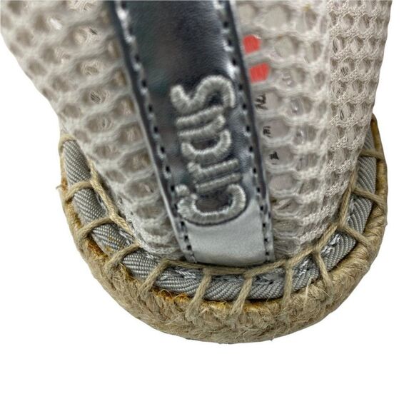 Sam Edelman Circus Women's Jute & Mesh Beige & Silver Lena Espadrille Flats US 7 - Picture 11 of 12